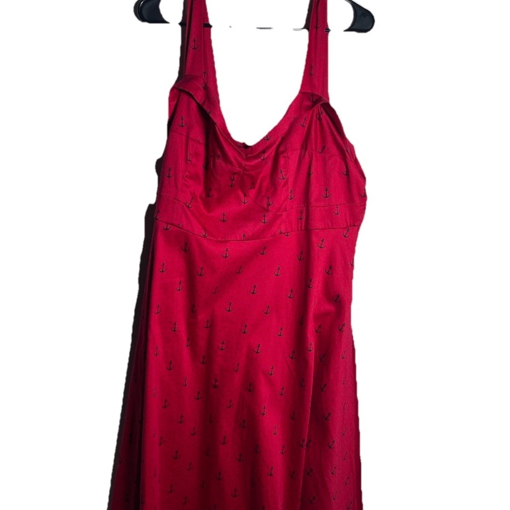 Torrid Red Dress with Anchor Pattern